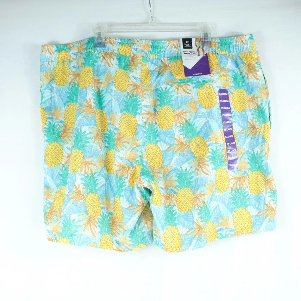 Member's Mark Pineapple Swim Trunks Bathing‎ Suit Swimsuit w/ Netting - NEW